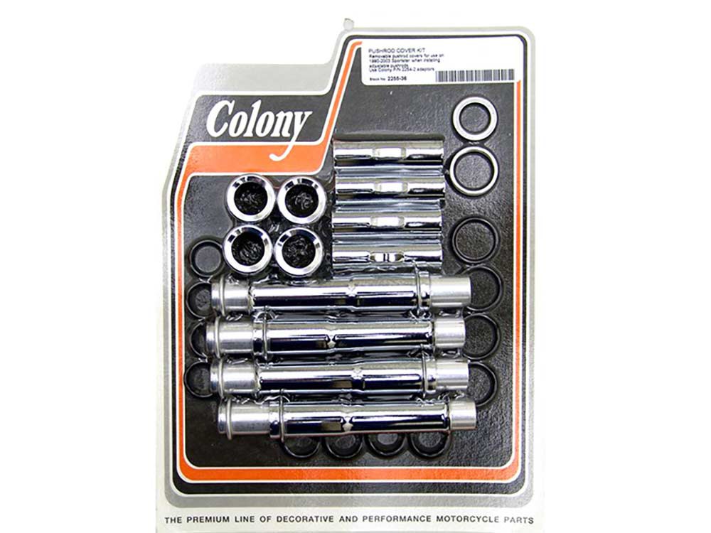 Pushrod Covers - Chrome. Fits Sportster 1991-2003.