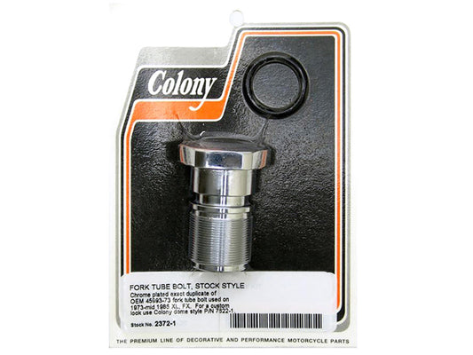 Fork Tube Bolt. Fits Narrow Glide 1973-1985.