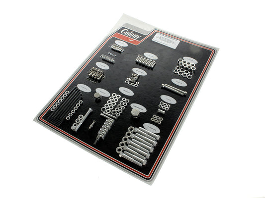 Complete Stock Hardware Kit - CAD Plated. Fits Big Twin 1958-1965 with Panhead Engine
