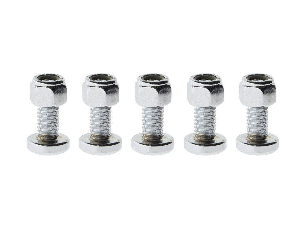 Rear Disc Rotor Bolts with Nyloc Nuts - Chrome. Fits H-D Big Twin 1992up & Sportster 1992-2021