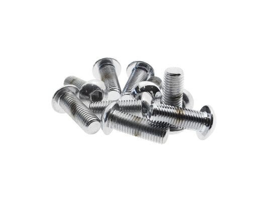 5/16-24 x 7/8in. UNF Button Head Allen Bolts - Chrome. Pack 10.