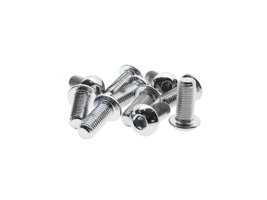 5/16-24 x 3/4in. UNF Button Head Allen Bolts - Chrome. Pack 10.