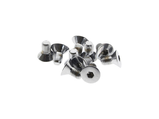 1/4-28 x 1/2in. UNF Flat Head Allen Bolts - Chrome. Pack 10.