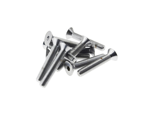 1/4-28 x 1-1/2in. UNF Flat Head Allen Bolts - Chrome. Pack 10.