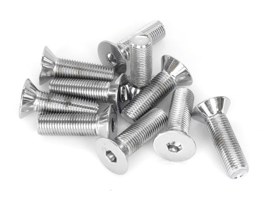7/16-20 x 1-1/2in. UNF Flat Head Allen Bolt - Chrome. Pack 10.