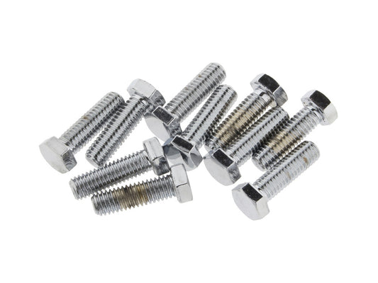 3/8-16 x 1-1/4in. UNC Hex Head Bolts - Chrome. Pack 10.