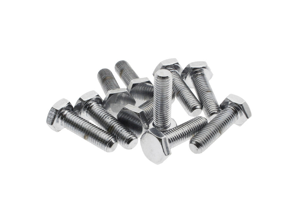 1/4-28 x 7/8in. UNF Hex Head Bolts - Chrome. Pack 10.
