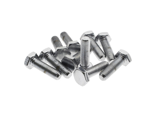 1/4-28 x 7/8in. UNF Hex Head Bolts - Chrome. Pack 10.