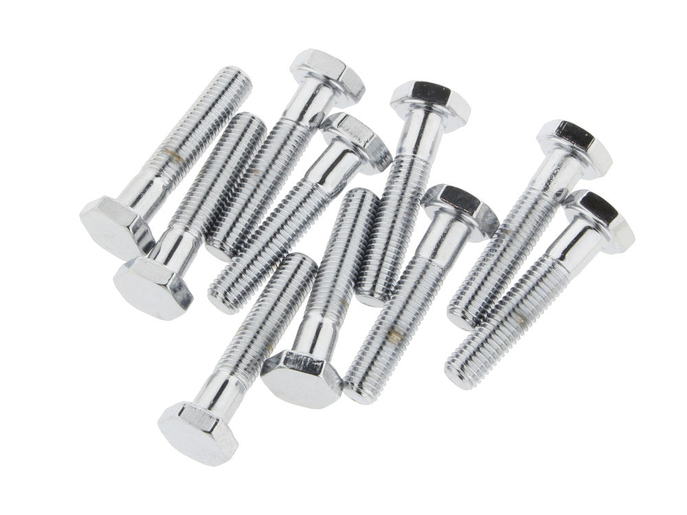 1/4-28 x 1-1/4in. UNF Hex Head Bolts - Chrome. Pack 10.