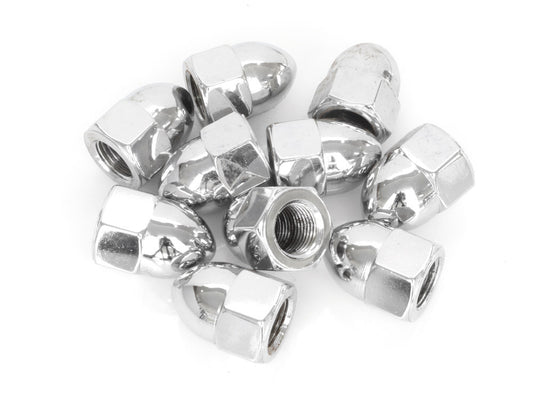 1/2-20 UNF Acorn OEM Style Nuts - Chrome. Pack 10.
