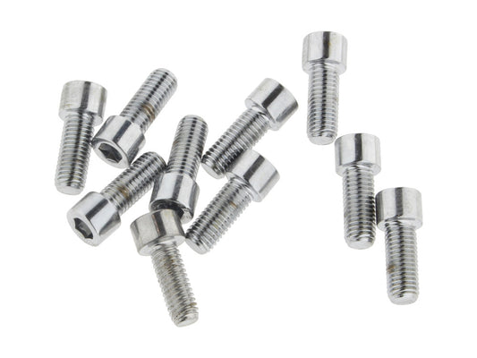 1/4-28 x 5/8in. UNF Polished Socket Head Allen Bolts - Chrome. Pack 10.