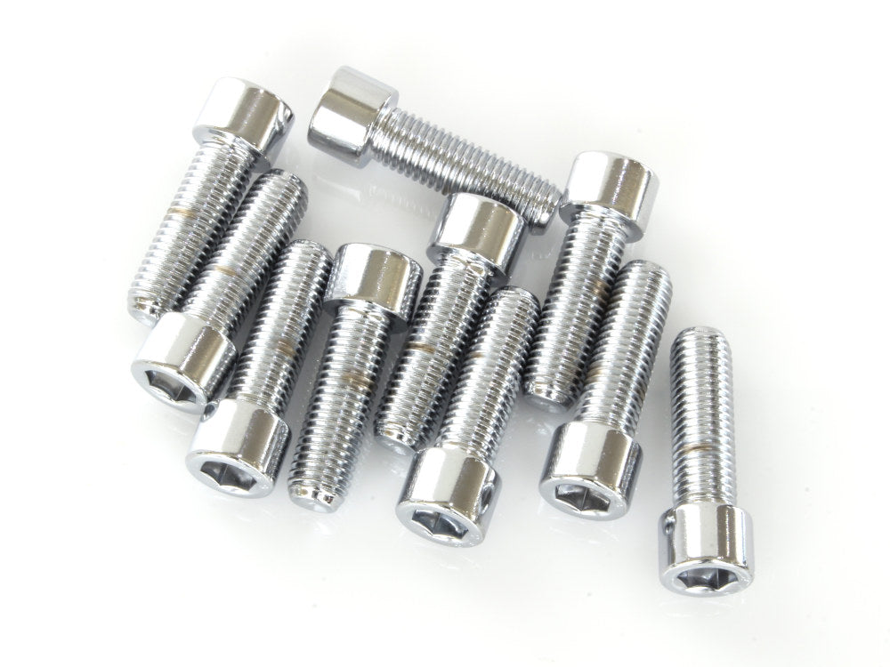 5/16-24 x 1in. UNF Polished Socket Head Allen Bolts - Chrome. Pack 10.