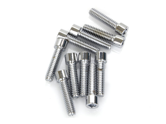 1/4-20 x 1in. UNC Polished Socket Head Allen Bolts - Chrome. Pack 10.