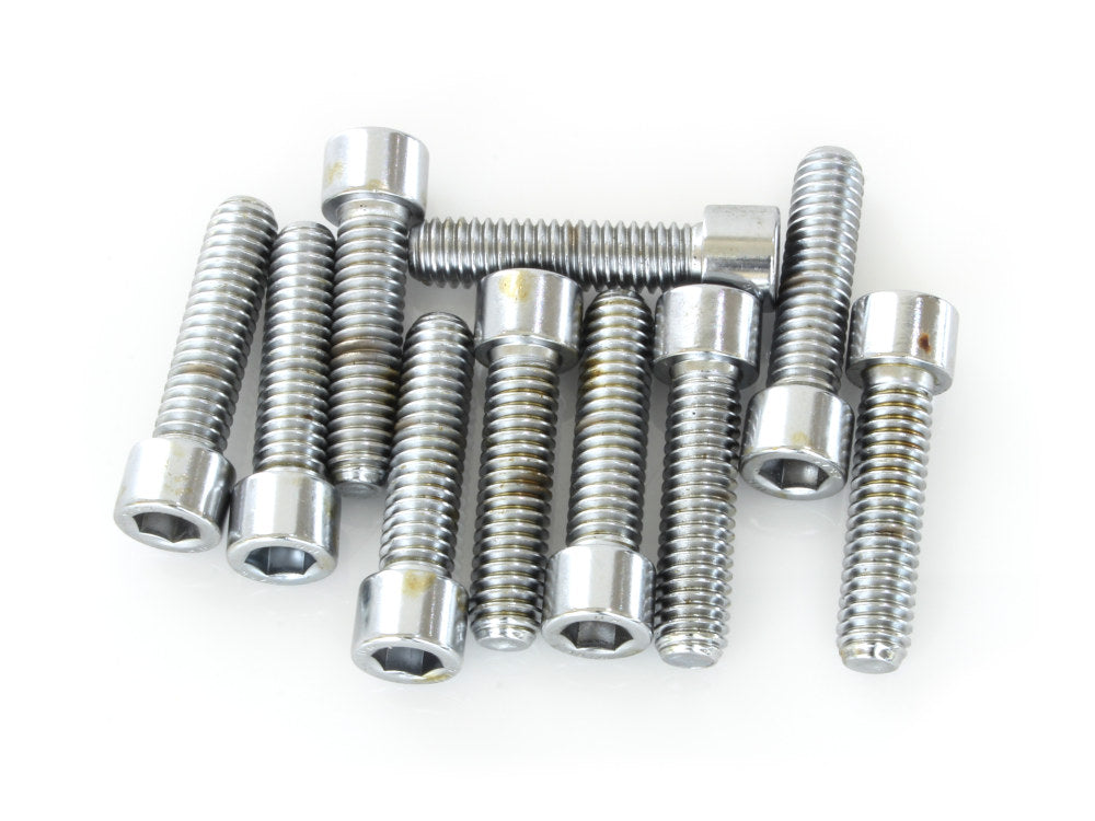 5/16-18 x 1-1/4in. UNC Polished Socket Head Allen Bolts - Chrome. Pack 10.