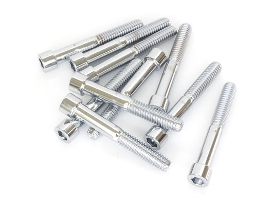 5/16-18 x 2-1/4in. UNC Polished Socket Head Allen Bolts - Chrome. Pack 10.
