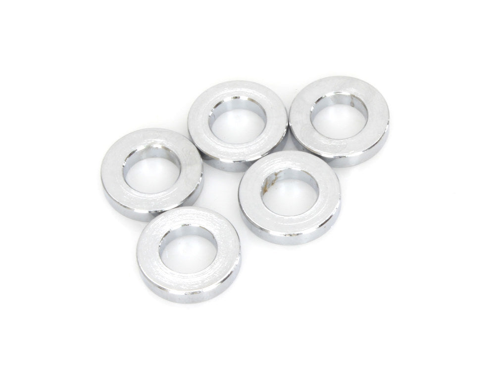 5/16in. ID x 1/8in. Wide Steel Spacers - Chrome. Pack 5.