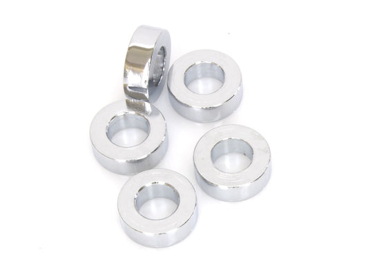 3/8in. ID x 1/4in. Wide Steel Spacers - Chrome. Pack 5.