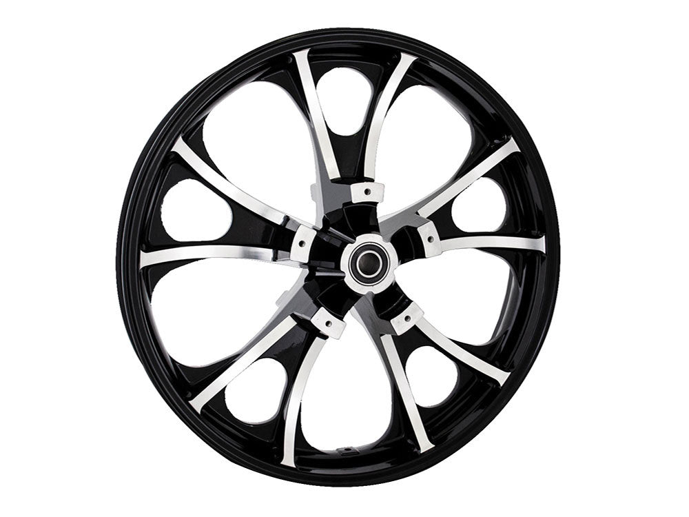 21in. x 3.50in. wide Largo 3D Wheel with Front Hub - Black Cut. Fits Touring 2008up with ABS