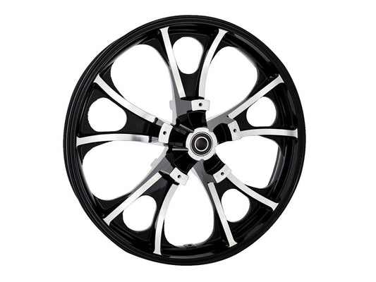21in. x 3.50in. wide Largo 3D Wheel with Front Hub - Black Cut. Fits Touring 2008up with ABS