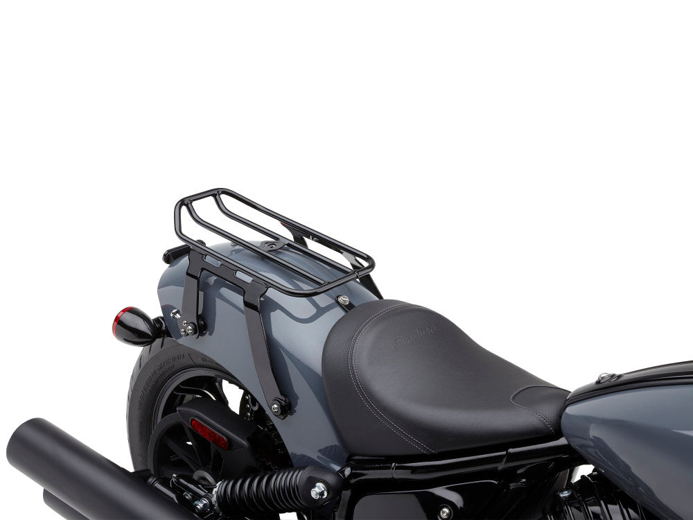 Quick Detachable Solo Seat Luggage Rack - Black. Fits Indian Cruiser 2022up