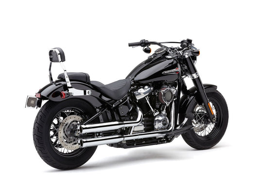 3in. Neighbour Hater Slip-On Mufflers - Chrome. Fits Softail Slim, Street Bob, Standard & Low Rider Models 2018-2024 & Breakout & Fat Boy 2018up