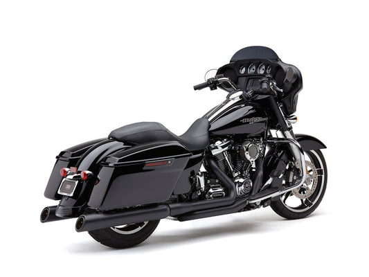 4in. 909 Uppercut Slip-On Mufflers - Black. Fits Touring 2017up.