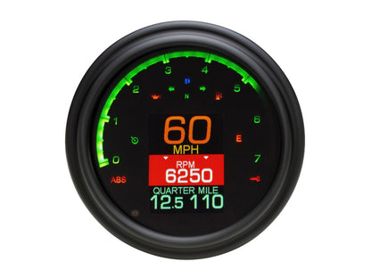 4-1/2in. Tank Mount KPH Speedometer with Tachometer - Black. Fits Softail 2004-2010 & Dyna Wide Glide 2004-2008.
