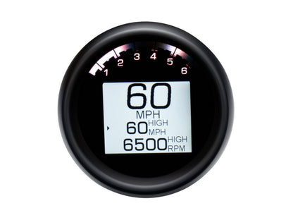 3-3/8in. Round KPH Speedometer with Tachometer - Black. Fits Dyna & Sportster 1994-2003.