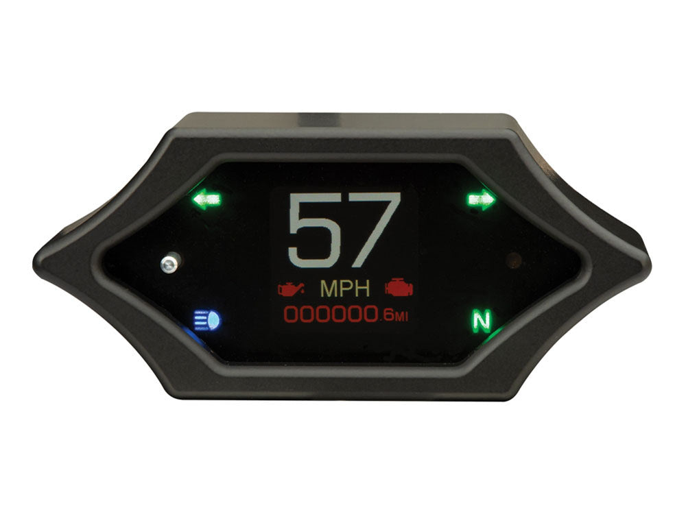 4-1/2in. x 2in. Spike KPH Speedometer - Black