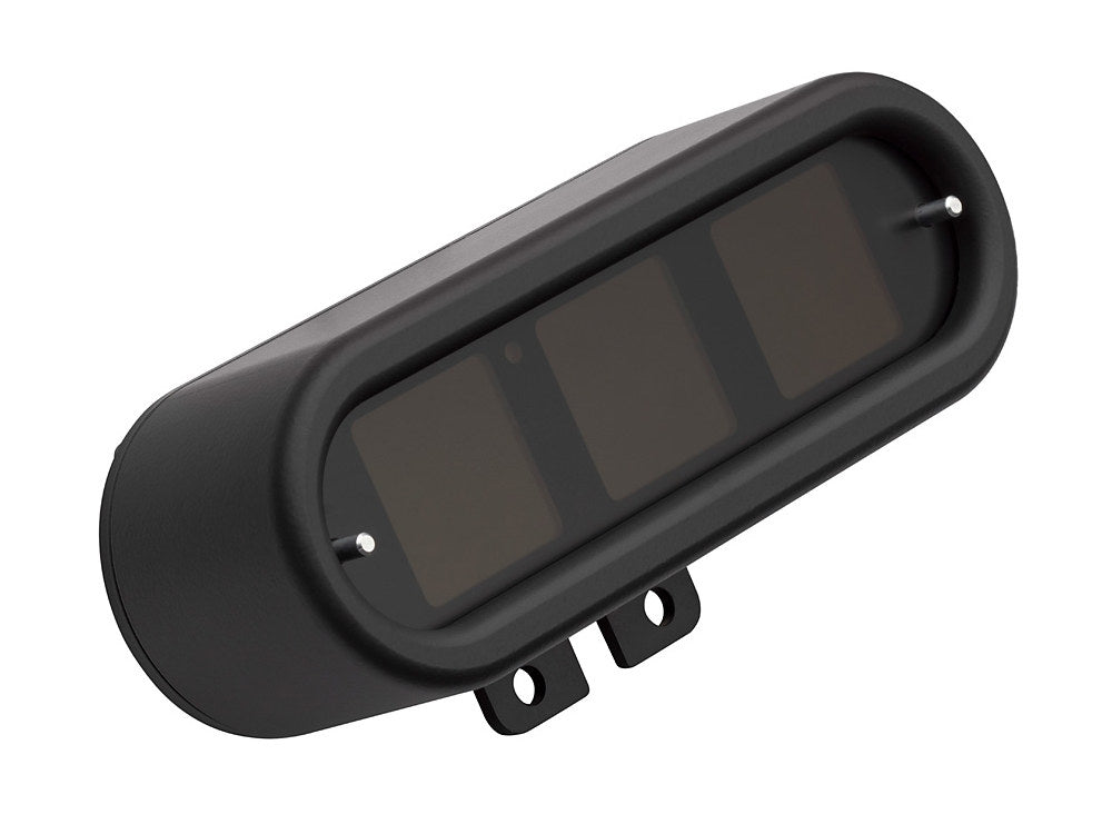 Handlebar Mounted Oval Speedometer/Tachometer - Black. Fits Softail 2004-2010, Dyna 2004-2011, Sportster 2004-2013.