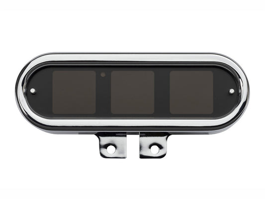 Handlebar Mounted Oval Speedometer/Tachometer - Chrome. Fits Big Twin and Sportster 1936-2003 and V-Rod 2002-2006.