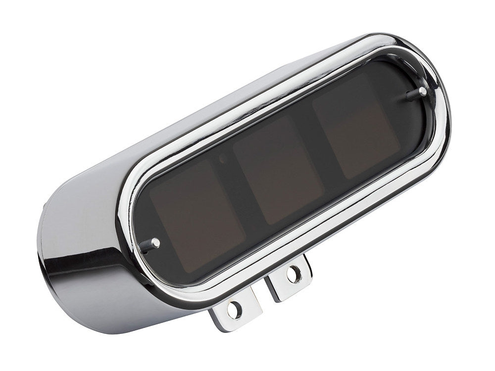 Handlebar Mounted Oval Speedometer/Tachometer - Chrome. Fits Softail 2004-2010, Dyna 2004-2011, Sportster 2004-2013.