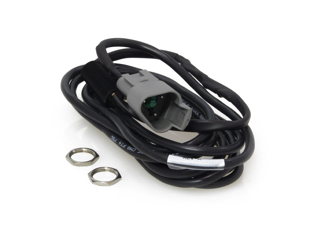 Universal Inductive Rear Wheel Speed Sensor - Polished. Clamps Around Axle Spacer.