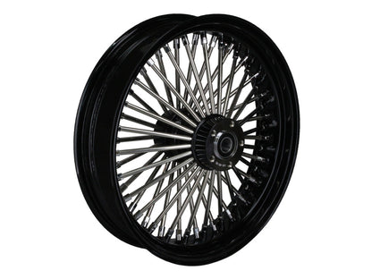 18in. x 4.25in. Mammoth Fat Spoke Rear Wheel - Gloss Black & Chrome. Fits Dyna 2012-2017 & Sportster 2014-2021.