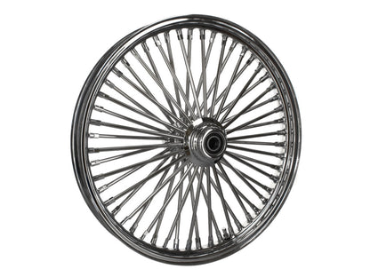 21in. x 2.15in. Mammoth Fat Spoke Front Wheel - Chrome. Fits FX Softail 2000-2006 & Dyna Wide Glide 2000-2005.