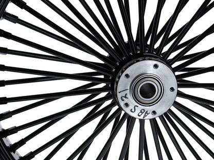 21in. x 2.15in. Mammoth Fat Spoke Front Wheel - Gloss Black. Fits FX Softail 2011-2015.