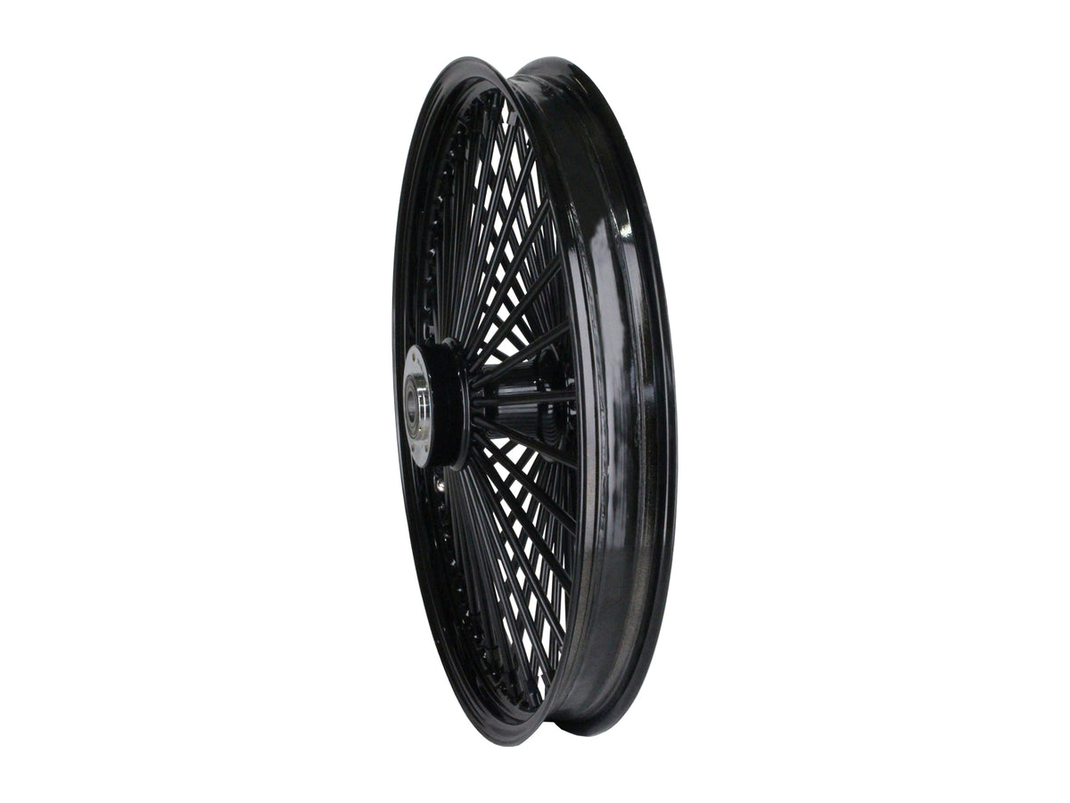 21in. x 2.15in. Mammoth Fat Spoke Front Wheel - Gloss Black. Fits Mid Glide Dyna 2012-2017 & FX Softail 2018up.