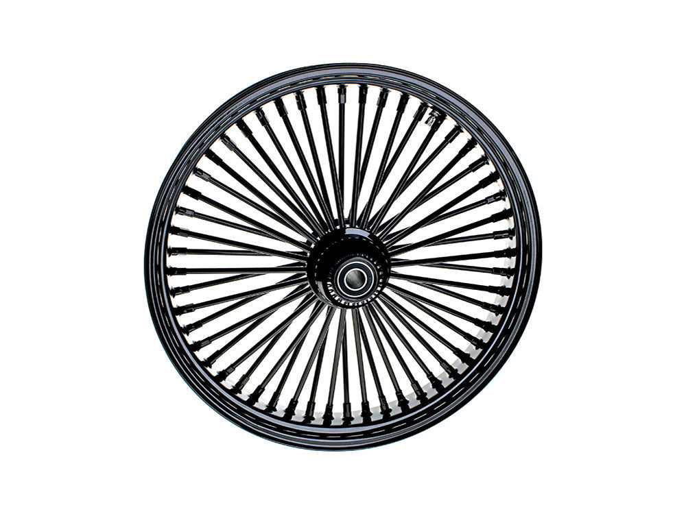 21in. x 3.5in. Mammoth Fat Spoke Front Wheel - Gloss Black. Fits Fatboy 2018up