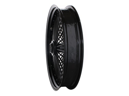21in. x 3.5in. Mammoth Fat Spoke Front Wheel - Gloss Black. Fits Mid Glide Dyna 2012-2017 & FX Softail 2018up.