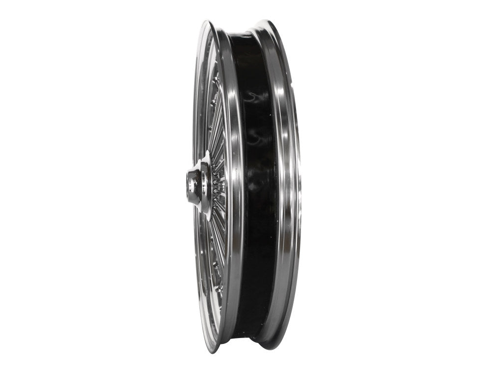 23in. x 3.5in. Mammoth Fat Spoke Front Wheel - Chrome. Fits FL Softail 2000-2006.