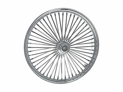 26in. x 3.5in. Mammoth Fat Spoke Front Wheel - Chrome. Fits Softail Heritage 2011up, Deluxe 2011-2020, Slim 2012-2021 & Fatboy 2011-2017