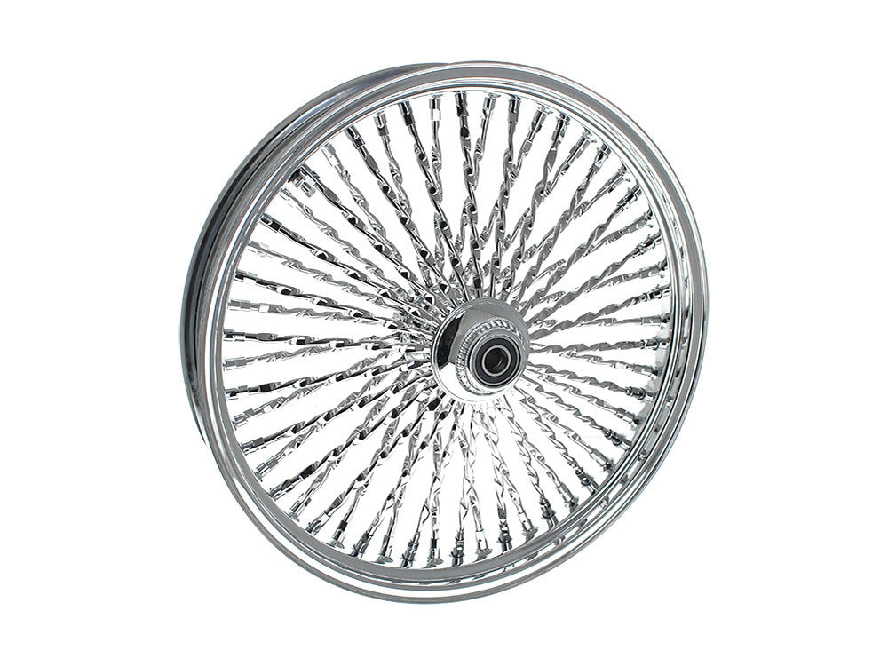 21in. x 3.5in. Cali Fat Spoke Front Wheel - Chrome. Fits Softail Heritage 2011up, Deluxe 2011-2020, Slim 2012-2021 & Fatboy 2011-2017