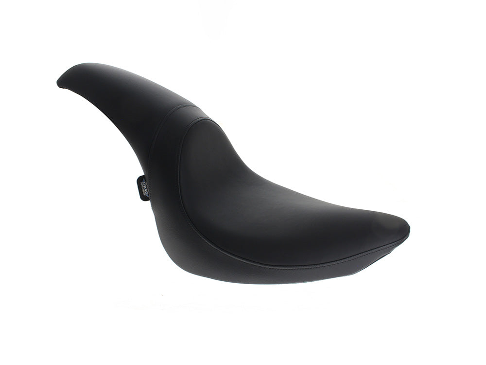 Predator Dual Seat - Smooth Solar Leather Black. Fits Softail 2006-2017 with OEM 200 Rear Tyre