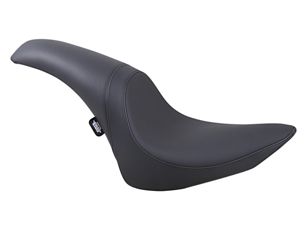 Predator Dual Seat - Smooth Solar Leather Black. Fits Softail 1984-1999.