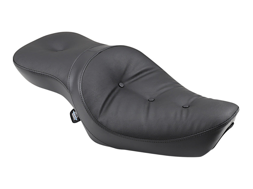 Low Profile Dual Touring Seat with Pillow Stitch. Fits Sportster 1982-2003