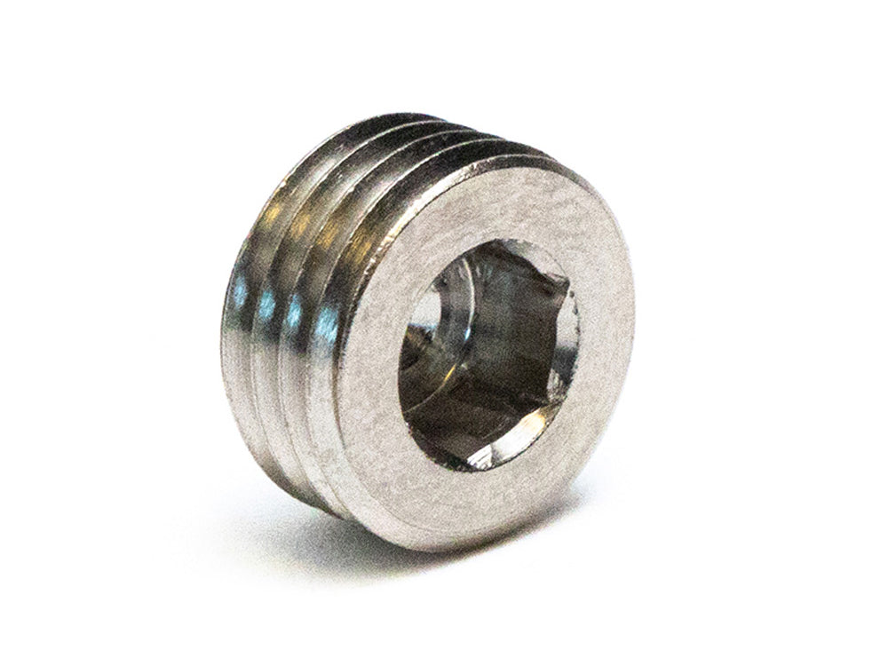 'Short' Motor Case Drain Plug. Fits Twin Cam 1999-2017 and Milwaukee-Eight 2017up.