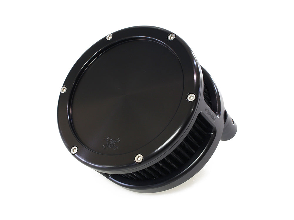 BA Air Cleaner Kit - Black with Solid Cover. Fits Touring 2017-2024 & Softail 2018-2024
