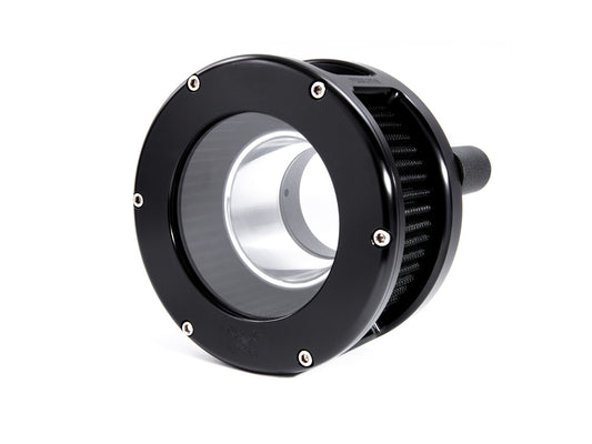 BA Air Cleaner Kit - Black with Clear Cover. Fits Touring 2017-2024 & Softail 2018-2024