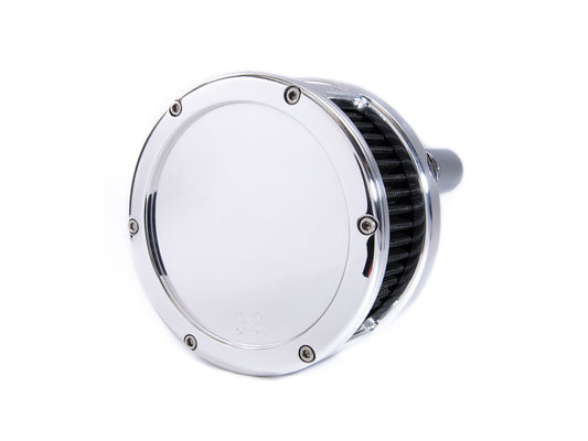 BA Air Cleaner Kit - Chrome with Solid Cover. Fits Touring 2017-2024 & Softail 2018-2024