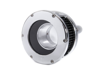 BA Air Cleaner Kit - Chrome with Clear Cover. Fits Touring 2017-2024 & Softail 2018-2024